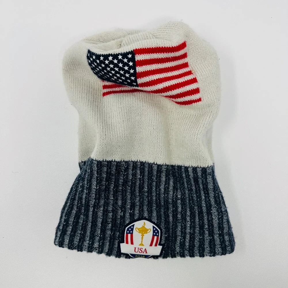 New Era USA Ryder Cup Golf Headcover Knit Beanie‎ Youth 2018 American Flag
